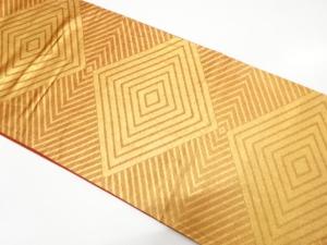 アンティーク　重ね菱模様織り出し袋帯（着用可）